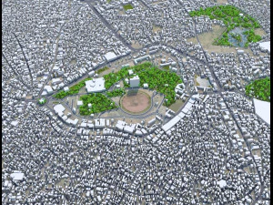 Multan city Pakistan 40km 3D Model