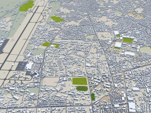 Multan city Pakistan 40km 3D Model
