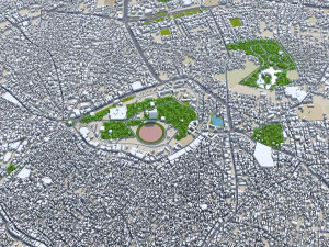 Multan city Pakistan 40km 3D Model