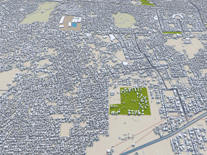 Multan city Pakistan 40km 3D Модель