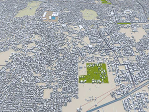 Multan city Pakistan 40km 3D Model