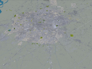 Multan city Pakistan 40km 3D Модель