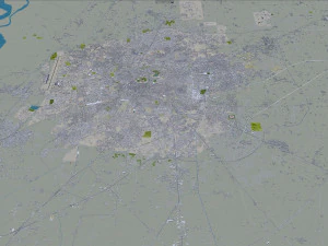 Multan city Pakistan 40km 3D Model