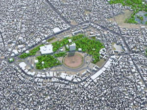 Multan city Pakistan 40km 3D Model