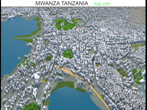 Città di Mwanza Tanzania 25 km Modello 3D