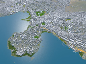 Mwanza city Tanzania 25km 3D Model