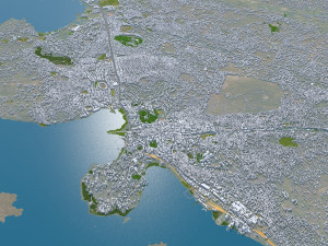 Mwanza city Tanzania 25km 3D Model