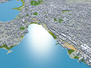 Mwanza city Tanzania 25km 3D Model