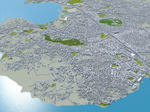 Mwanza city Tanzania 25km 3D Model