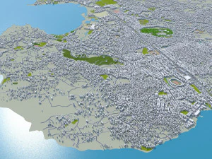 Mwanza city Tanzania 25km 3D Model