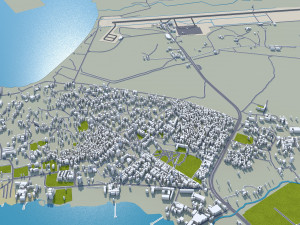 Mwanza city Tanzania 25km 3D Model