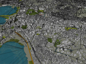 Mwanza city Tanzania 25km 3D Model