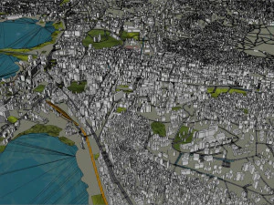 Mwanza city Tanzania 25km 3D Model