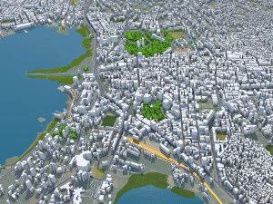 Mwanza city Tanzania 25km 3D Model