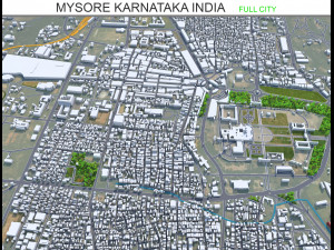 Mysore city Karnataka India 25km Model 3D