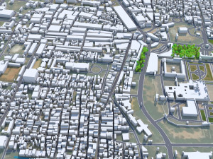 Mysore city Karnataka India 25km Model 3D