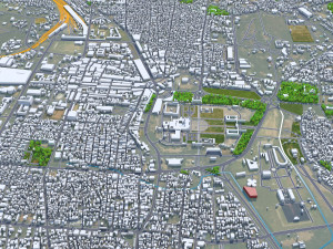Mysore city Karnataka India 25km Model 3D