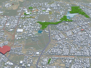 Mysore city Karnataka India 25km Model 3D