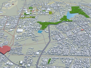 Mysore city Karnataka India 25km Model 3D