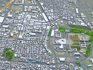 Mysore city Karnataka India 25km 3D Model