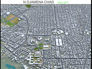 N Djamena city Chad 30km 3D Модель