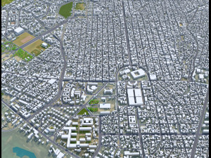 N Djamena city Chad 30km Modèle 3D