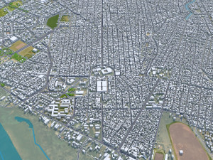 N Djamena city Chad 30km Modèle 3D