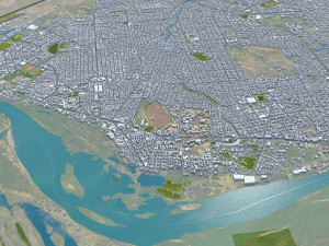 N Djamena city Chad 30km Modèle 3D