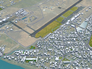N Djamena city Chad 30km Modèle 3D