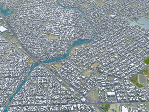 N Djamena city Chad 30km Modèle 3D