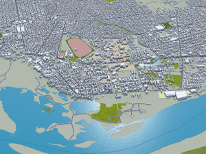 N Djamena city Chad 30km Modèle 3D