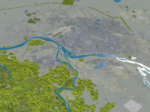 N Djamena city Chad 30km Modèle 3D