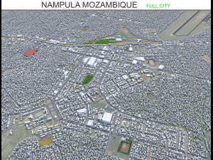 Nampula city Mozambique 15km 3D 모델
