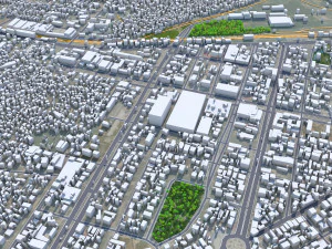 Nampula city Mozambique 15km 3D Model