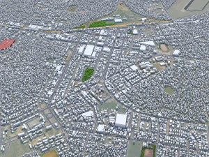 Nampula city Mozambique 15km 3D Model