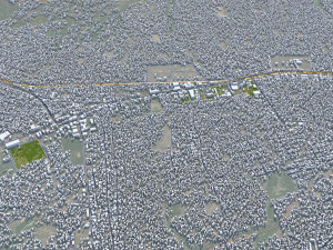 Nampula city Mozambique 15km 3D Model