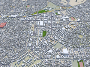 Nampula city Mozambique 15km 3D Model