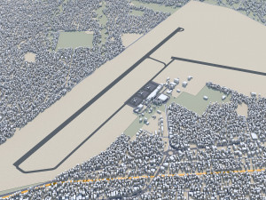 Nampula city Mozambique 15km 3D Model