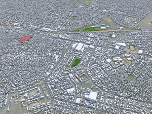 Nampula city Mozambique 15km 3D Model