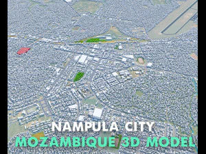 Nampula city Mozambique 15km 3D Model
