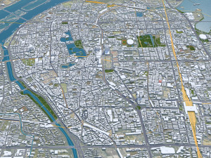 Nanchang city Jiangxi China 60km 3Dモデル