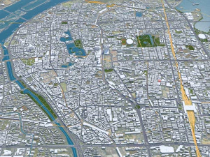 Nanchang city Jiangxi China 60km 3D Model