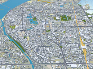 Nanchang city Jiangxi China 60km 3Dモデル