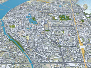 Nanchang city Jiangxi China 60km 3D Model