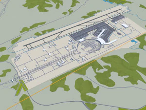 Nanchang city Jiangxi China 60km 3D Model