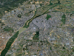 Nanchang city Jiangxi China 60km 3D Model