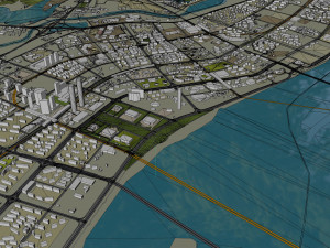 Nanchang city Jiangxi China 60km 3Dモデル