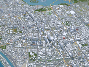 Nanjing city China 100km Modello 3D