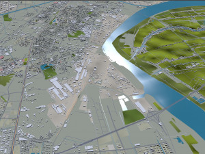 Nanjing city China 100km Modello 3D