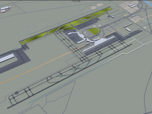 Nanjing city China 100km Modello 3D